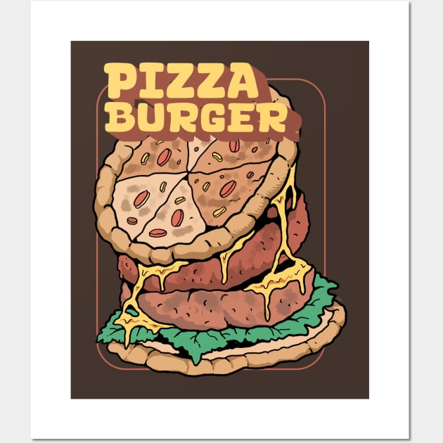 PIZZA BURGER Wall Art by FUNRECT